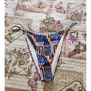 RVCA Women's Bikini‎ Bottoms Blue Orange Swimwear Size L/12